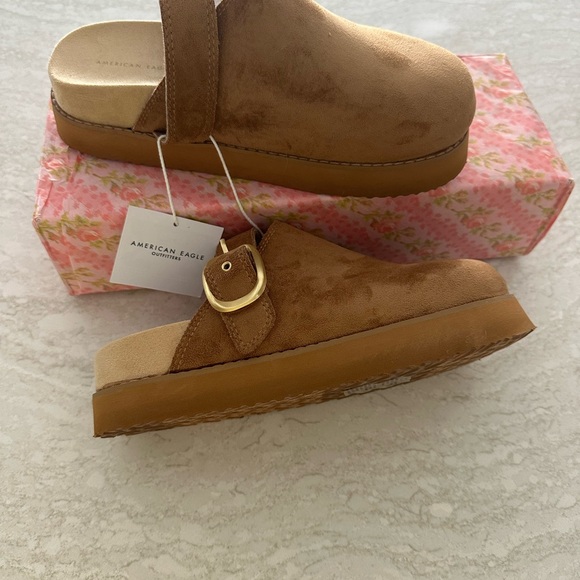 American Eagle Brown Suede Clogs - Picture 3 of 5